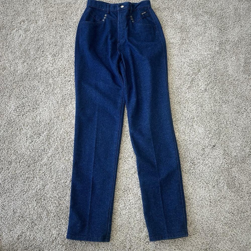 Vintage Rocky Mountain Jeans Womens 9/10 High Waist Dark Blue Western Ranch Farm